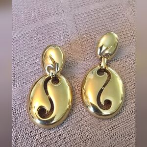 Trifari Gold Drop Earrings